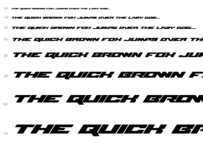WWE Raw font waterfall